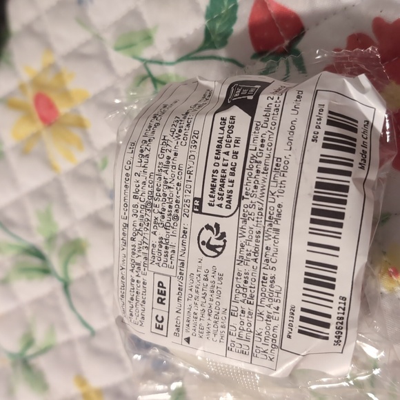 500 Count Handmade with Love Floral Design Stickers New - Picture 3 of 3